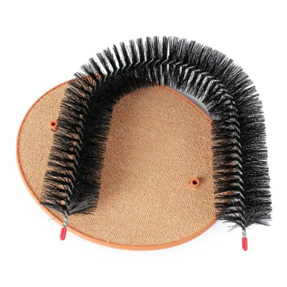 Cat Arch Self‑Groomer Scratcher Toy with Hanging Mouse, Pet Massage Comb